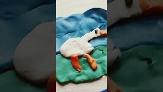 гусь из пластилина #гусь #пластилин #лепкавидео