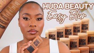 NEW HUDA BEAUTY EASY BLUR FOUNDATION REVIEW & FIRST IMPRESSIONS 2024