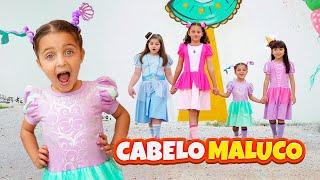 BELLA BRINCA DE CABELO MALUCO COM SUAS AMIGAS - FAMÍLIA BELLA E LUCCA SHOW