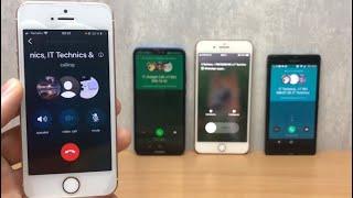 WhatsApp Group Call iPhone SE Calls iPhone 8+ vs Sony vs Huawei INCOMING CALL