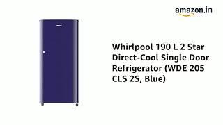 Whirlpool 190 L 2 Star Direct-Cool Single Door Refrigerator (WDE 205 CLS 2S, Blue)