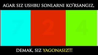 SIZ QAYSI SONNI KORDINGIZ? 98% YOLG'ON BO'LGAN TEST