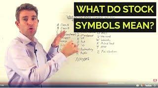 What Do Stock Ticker Market Symbols Mean? 