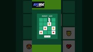 How to Create Memory Game in JavaScript, CSS, and html | BYCODE.infotech | bycode