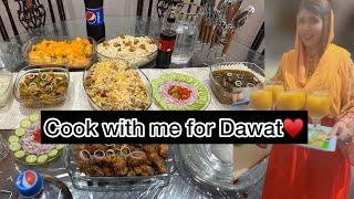 Cook with me for Dawat Vlog ️ | Ammara Ahmad Vlogs