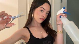 ASMR Tingly Haircut and Care   *personal attention, scissor sounds*