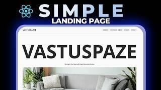 Create a Simple Landing Page from Scratch | React JS, Tailwind CSS