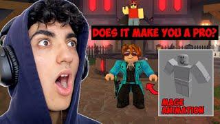 I Played MM2 With The MAGE ANIMATION... (Murder Mystery 2)