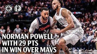 Norman Powell 29 PTS, 7 REB, 5 AST, 3 STL vs. Mavericks Highlights | LA Clippers