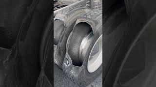 What happens if you slam down on your brokers for too long ? #tires #brakes #transport
