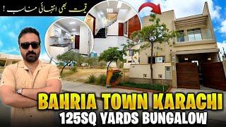 LOW PRICE 125 Sq.Yards DESIGNER VILLA in Bahria Town Karachi | Luxury Home Tour | Prime Location!