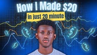 How I made 20$ in just 10 minute trading cryptocurrency