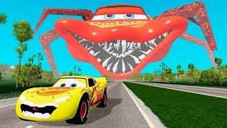 Epic Escape From Lightning McQueen Eater Monsters | McQueen VS McQueen | BeamNG.Drive #471