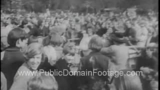 Seattle Be-In 1967 Newsreel Archival Public Domain Footage PublicDomainFootage.com