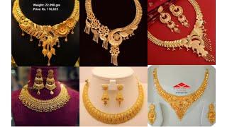 latest gold necklace set design #2023 ashmeera designing ideas # sone k haar k nayi design