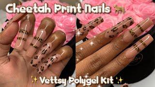 Cheetah Print Polygel Nails | Rose Forever | Testing a Jiangsheng Nail Drill | Vettsy Polygel Kit
