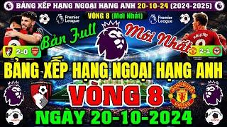 Bảng Xếp Hạng Ngoại Hạng Anh 2024/2025 Mới Nhất - Vòng 8 Ngày 20/10/2024, Liverpool Top 1 (Bản Full)