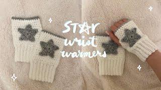 crochet star wrist warmers | easy tutorial 