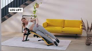 SportPlus Ab Workout - Bauchtraining mit Sit-Up Bank mit Gewichten