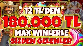 Slot Oyunları  Sizden Gelenler  12 TL 'den 180.000 TL Kazanç Tebrikler |  Max Win Kazançlar