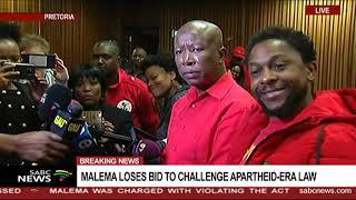 Malema reacts to court's decision on Riotous Assemblies Act challenge