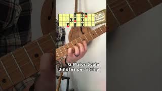 G Major Scale   3 notes per string