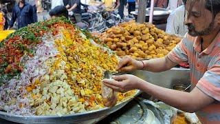 Amazing Decorated Chana Chat Mountain | Pakistani Street Food | Street Aloo Cholay Chaat