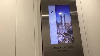 Brand new Schindler 5500 MRL lift access to Wynyard station and street in Wynyard