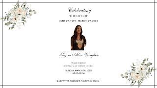 Wake Service of Sajini Alice Varghese | Des Plaines, Illinois | USA