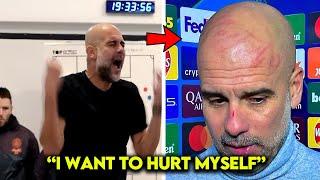 They Filmed Pep Guardiola CRAZY Scratching his head in the Dressing Room | Champions League