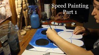 Painting A Blue Wolf Spider (Speed Painting Part 1) | KyrstenTheDarkAngel