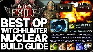 Path of Exile 2 - Best Witchhunter Build Guide - New OP Grenade Combo = Easy Mercenary Leveling!