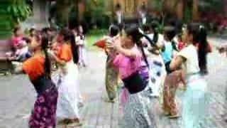 Indonesian Girls Practising for Dance