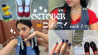 OCTOBER DIARIES: HALLOWEEK 1 [halloween costumes at school vlog].𖥔 ࣪˖꩜