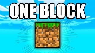 Minecraft but my world is one block