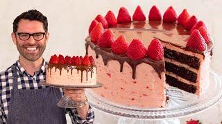 The MOST AMAZING Chocolate Strawberry Cake Recipe Ever!