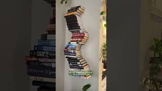 Fun bookshelf idea for small apartment living! #apartmentliving #bookshelf #decorating #decor