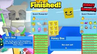 Finished Honey Bee & Spirit Bears Beesmas Quests! OP Rewards! (Easiest Quest Of My Life) (Bee Swarm)