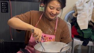 Brighter Preparing Traditional Naga rice cakes