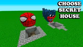 WHICH of SECRET SUPER SPIDER MAN or HUGGY WUGGY UNDERGROUND BETTER in Minecraft !