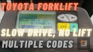 Toyota Forklift Slow Drive, No Lift