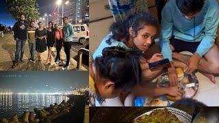 Family gelo marine Drive la || रात्री चे 3am keli Maggi || rani patil || #marinedrive #mumbai