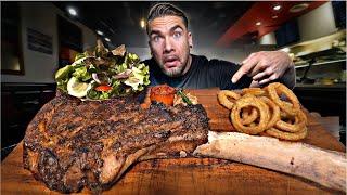 THE BIGGEST TOMAHAWK STEAK CHALLENGE I'VE EVER ATTEMPTED (฿3,500 PRICE TAG) | Joel Hansen