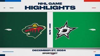 NHL Highlights | Wild vs. Stars - December 27, 2024