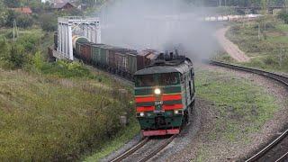 Train videos. Freight trains in Russia - 89.