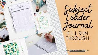 Subject Leader Journal Full Run Through