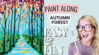  Paint a Simple Autumn Forest | Easy Acrylic Painting Tutorial for Fall 