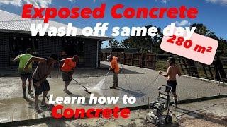 280 m² of exposed concrete from start to finish Concrete ninja crew