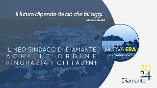 Il nuovo Sindaco di Diamante ringrazia i cittadini