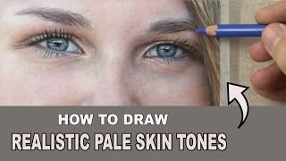 How to draw SMILING EYES & PALE SKIN TONES  | Portrait Study... Narrated Tutorial.